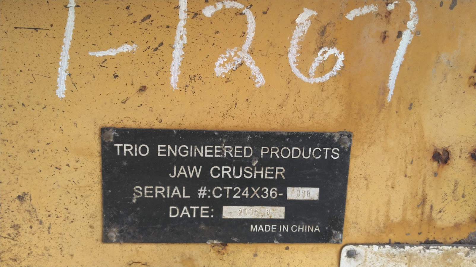 TRIO 24 X 36 SKID MOUNTED JAW CRUSHER W/FEEDER-7